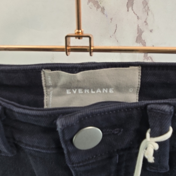 Everlane Pant The Slim Leg Crop Navy Blue High Rise Stretch Ankle NEW - Picture 3 of 11